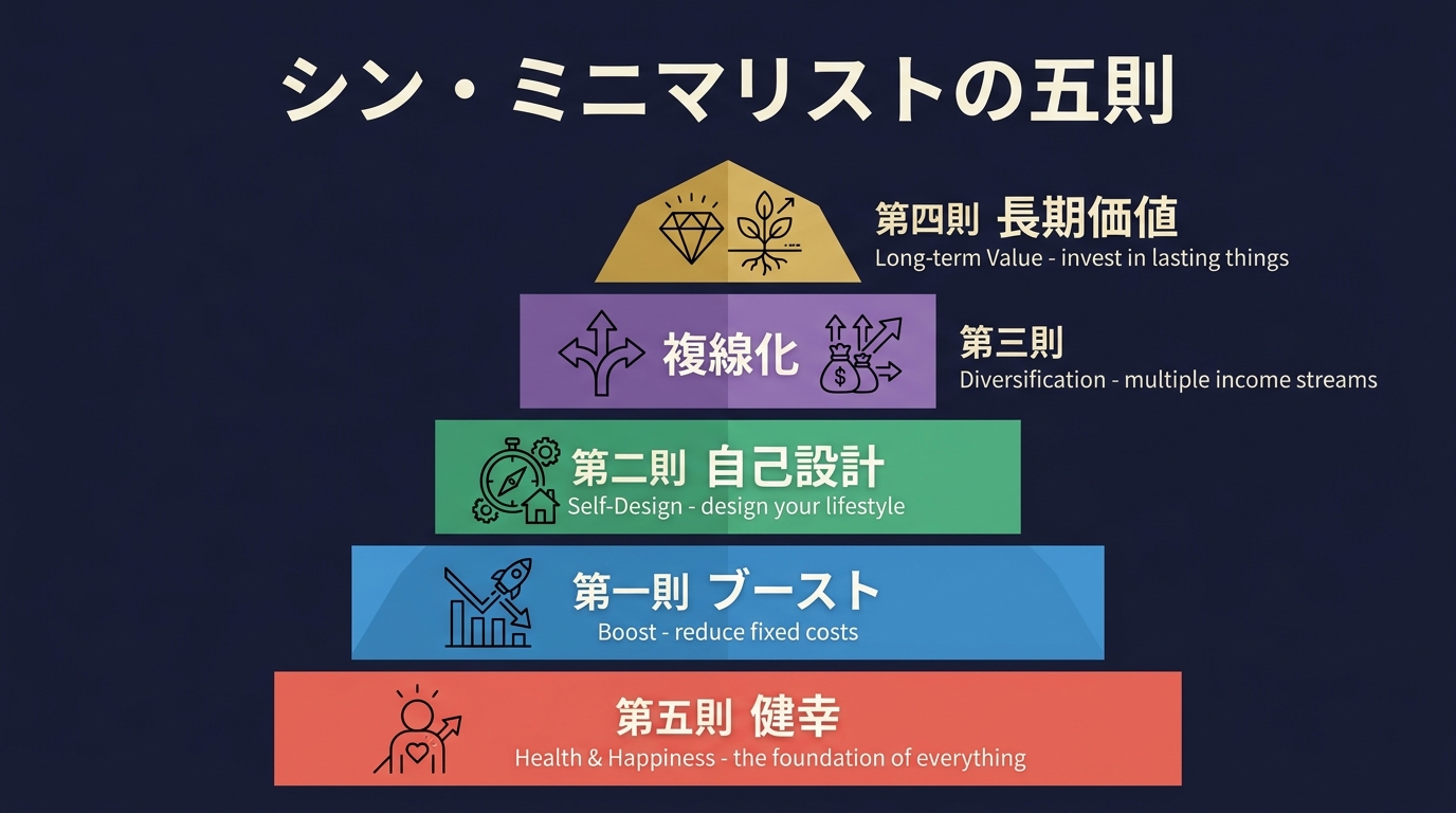 シン・ミニマリストの五則 ピラミッド構造図