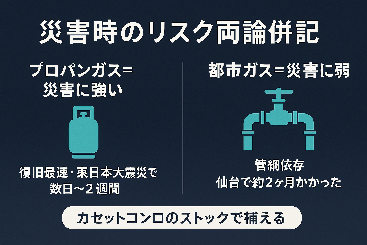 災害時のリスク両論併記