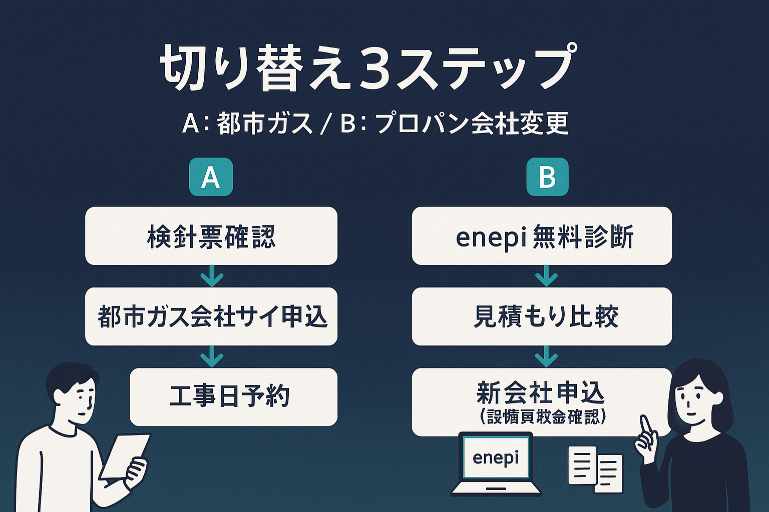 切り替え3ステップ