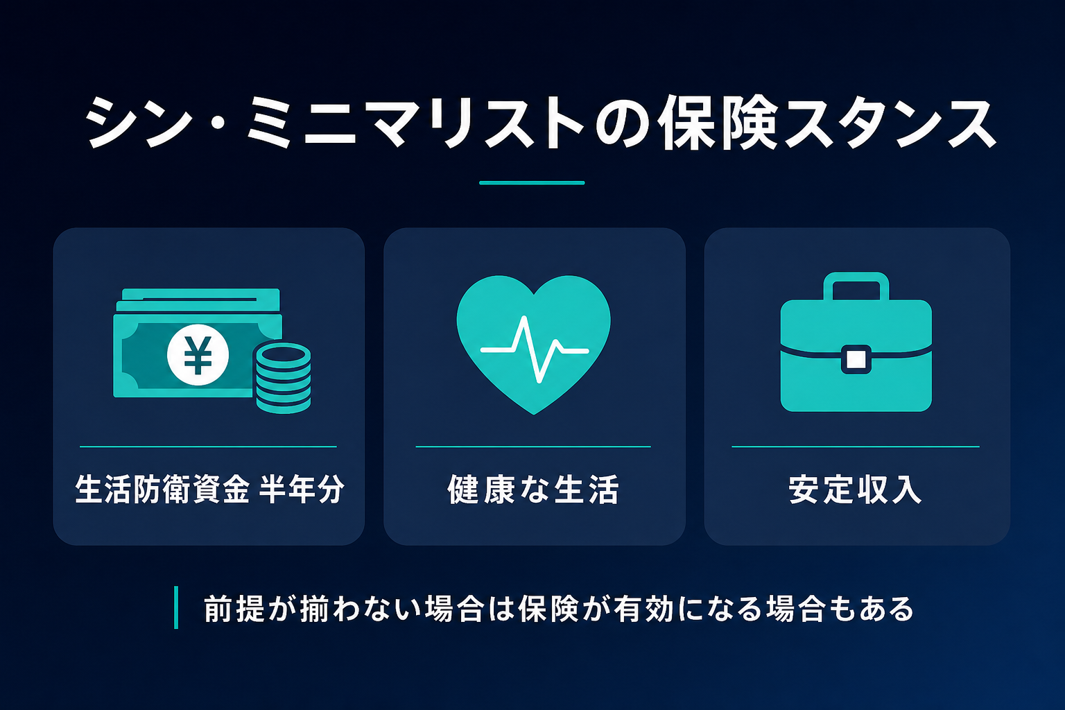 シン・ミニマリストの保険スタンス