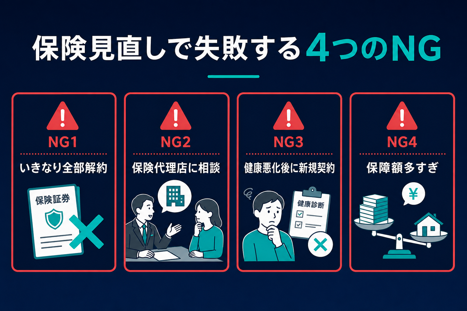 保険見直しで失敗する5つのNG